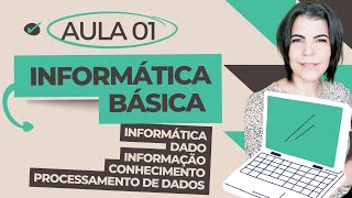 Curso de Informática Básica  Aula 01 O que é Informática Dado Informação Processamento de Dados [upl. by Frangos]