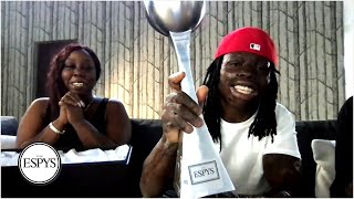 Taquarius Wair wins Jimmy V Award for Perseverance by overcoming lifethreatening burns  2020 ESPYS [upl. by Sall782]