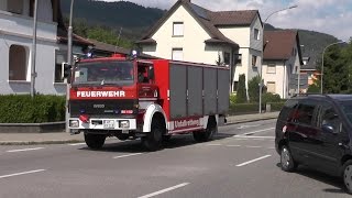 Feuerwehr Bad Säckingen auf Einsatzfahrt zu einem Verkehrsunfall [upl. by Ahkos652]