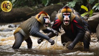 Mandrill Baboon Gelada  3 Primate HUNTING GOAT 🤔  Alhamdulillah Channel [upl. by Fanya]