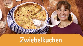 Zwiebelkuchen ohne Hefe – mit SpeckWürfeln 🧅🥓  REWE Deine Küche [upl. by Anivlem625]