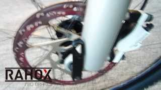 RAHOX mountain bike brake pads extreme testing  rotor glowing [upl. by Onailimixam]