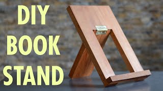 DIY book stand  a beginner woodworking project  BUILD FROM SKETCH [upl. by Lamb532]