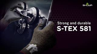 SHOWA STEX 581 Cut Resistance glove  EN 388 Level 5E [upl. by Dorene]