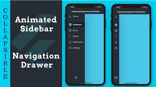 Flutter UI How to build a Collapsible Sidebar Navigation [upl. by Raamal]