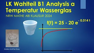 LK Prüfungsteil B1 Analysis Mathe Abi Klausur NRW 2024 Aufgabe a Wasserglas [upl. by Jermain529]