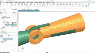 Simcenter 3D  Structural simulation contact hinge linear static [upl. by Auhsaj]