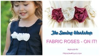 How to sew a fabric rose  Sewing Tutorial  silk rose DIY  flower girl dress  Frocks amp Frolics [upl. by Nevek]