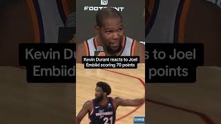 Kevin Durant was shocked by Embiids historic performance shorts [upl. by Akayas]