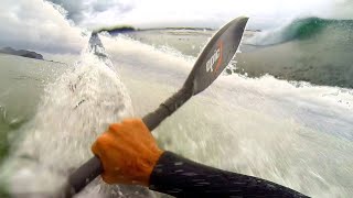 Hobuck waves in a surfski [upl. by Atiuqaj]