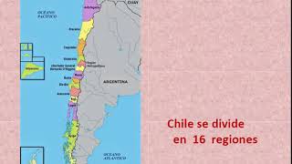 Mapa de Chile en regiones [upl. by Niak]