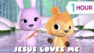 Jesus Loves Me  more Kids videos 1 hour [upl. by Burgwell]