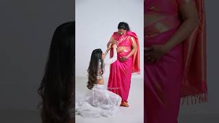 Happy Mother’s Day 🌺  Tia draping Amma  How to drape a saree perfectly  Saree Draping  shorts [upl. by Ytomit]