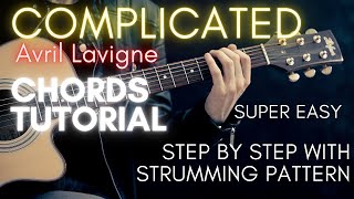 Avril Lavigne  Complicated Chords Guitar Tutorial [upl. by Johst]