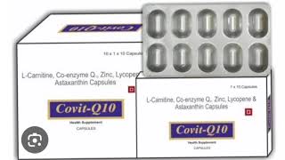 Covit Q10 Capsule LCarnitine Coenzyme Q Zinc Lycopene amp Astaxanthin Capsules [upl. by Cibis506]