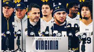 Virginia  PostPractice Press Conference 111224  Notre Dame Football [upl. by Aihsena]