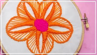 🌸 hand embroidery 🌸BORDADOS PARA FLORES FÁCILES🌸bordados a mano paso a paso🌸bordados de flores [upl. by Eliathas915]