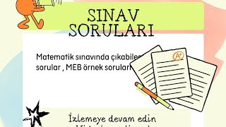 6 SINIF MATEMATİK 1 DÖNEM 1 YAZILI ÖRNEK SORULARI  MEB ORNEK SORULARI 6matematik üslüsayılar [upl. by Eijneb]