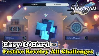 Festive Revelry Event All Challenges Easy amp Hard Honkai Star Rail 25 [upl. by Farmann]