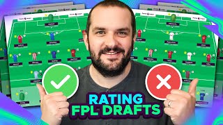 RATING YOUR FIRST FPL DRAFTS  Fantasy Premier League Tips 202324 [upl. by Trilbee]