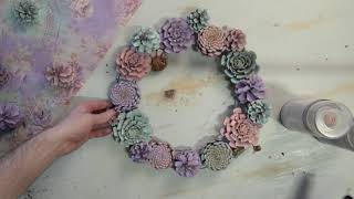 Crafty Creative Spring Pinecone Wreath [upl. by Trebled]