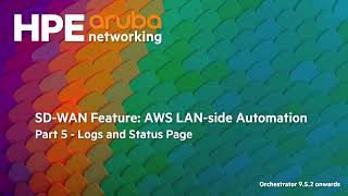 SDWAN Feature Orchestrator AWS Transit Gateway automation logs and status pages [upl. by Aneret]