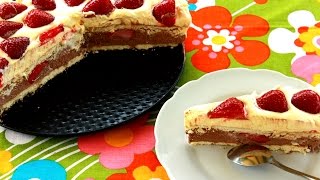 Sladoled torta s jagodama  Strawberry Ice Cream Cake Recipe [upl. by Doykos939]