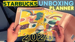 UNBOXING STARBUCKS 2024 PLANNER [upl. by Eveiveneg]