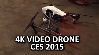 Badass Camera Drone DJI Inspire 1  CES 2015 [upl. by Bettina461]