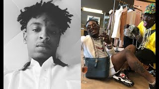 21 Savage Calls Out Young Thug And Lil Uzi After Seeing Pictures Of Them Shopping [upl. by Orly]