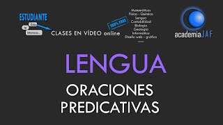 Oraciones predicativas transitivas e intransitivas  Análisis Sintáctico LenguaEspañolaacademiaJAF [upl. by Zorina]