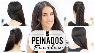 5 Peinados faciles con trenzas para cada día [upl. by Elbertina]