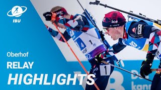 World Cup 2324 Oberhof Men Relay Highlights [upl. by Litman]