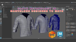 How to ReTopology in Marvelous Designer Cloth to Maya  2024  CGGUM [upl. by Hevak963]