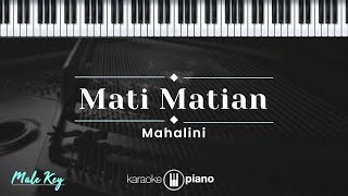 Mati Matian  Mahalini KARAOKE PIANO  MALE KEY [upl. by Illene]