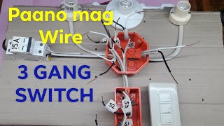 3 Gang Switch Wiring tutorialelectrical wiring installationhouse wiringnc2  Local Electrician [upl. by Marius]