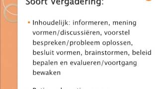 Soorten Vergaderingen  Notuleren En Verslagen Bij Vergaderingen Deel 4 [upl. by Noramac426]