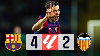 Barcelona vs Valencia 42 La Liga 2024  MATCH REVIEW [upl. by Rhetta]