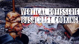 Vertical Rotisserie Bushcraft Cooking [upl. by Kolva]