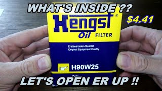 Hengst Oil Filter Cut Open H90W25 Oil Filter Review [upl. by Arret]