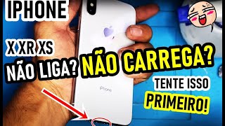 IPHONE NÃO CARREGA TENTE ISSO PRIMEIRO ANTES DE LEVAR NO TÉCNICO SIMPLES X XR XS XS MAX 11 11pro [upl. by Dotson]