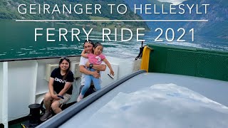 Geiranger to Hellesylt Fjord ferry ride 2021 [upl. by Fachan]