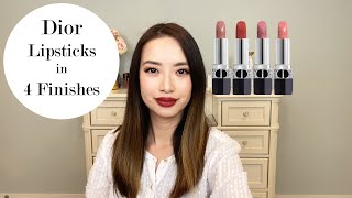 Dior Lipsticks New Formula Review  Preview of LE Sakura Quint [upl. by Steffi]