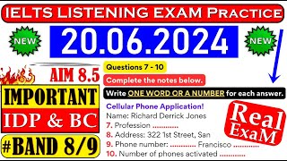 IELTS LISTENING PRACTICE TEST 2024 WITH ANSWERS  20062024 [upl. by Sower]