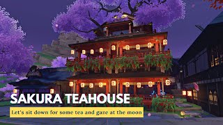 Sakura Teahouse 🍵 Genshin Serenitea Pot Design Silken Courtyard [upl. by Aisya]