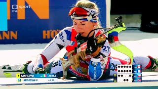 Biatlon MS 2020 Itálie Štafeta žen  Celý závod  Infarktový závod se super výsledkem pro Češky [upl. by Assen991]