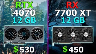 RTX 4070 12 GB vs RX 7700 XT 12 GB  Test in 10 Games  1440p [upl. by Oilalue]