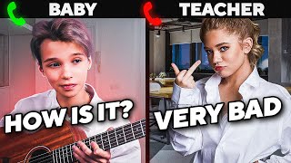 BABY VIRTUOSO pretends to be a BEGINNGER on LESSON  BEST REACTIONS OF ALL TIME [upl. by Animahs]