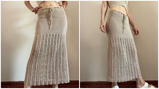 Falda larga a crochet 💕🥰 [upl. by Roobbie]