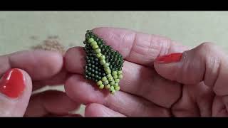 Brick Stitch Leaf Tutorial [upl. by Candie]